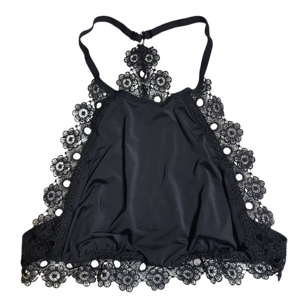 Aerie lace crochet black bralette size L